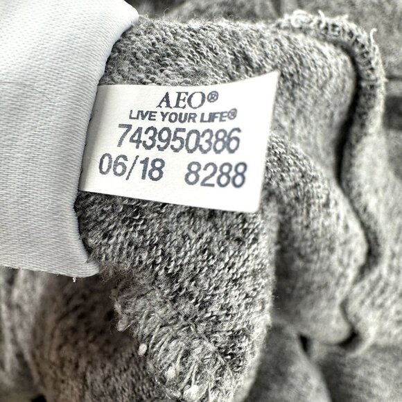 American Eagle Gray Open Swing Sweater Cardigan Size M Viscose Blend - Picture 7 of 10